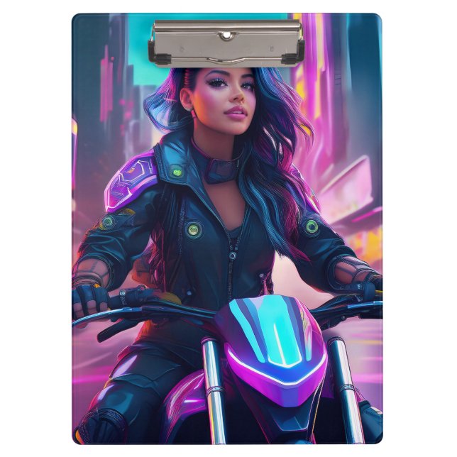 Pranchetas Clipboard Themed Girl CyberPunk (Frente)