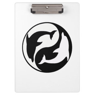 Pranchetas Clipboard Yin Yang Dolphins