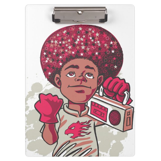 Pranchetas Clipboard – YOUTH Power Afro & Boombox Urban (Frente)