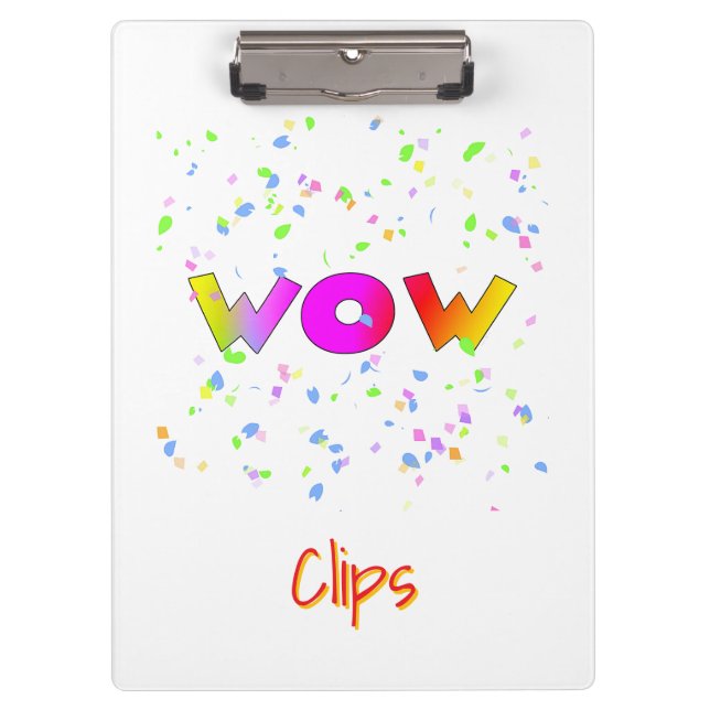 Pranchetas Clipes WOW Brancos (Frente)