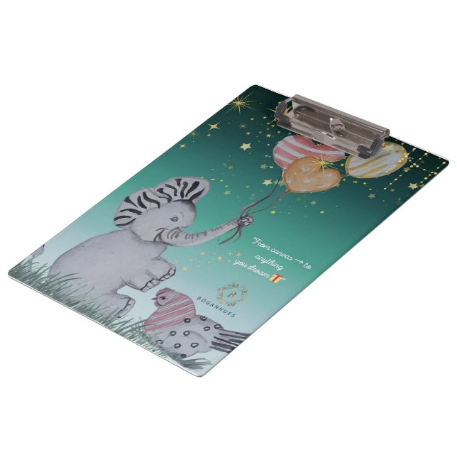 Pranchetas cobrir para Notebook "Eleze Elephant & Polka Hen" (Inclinado)