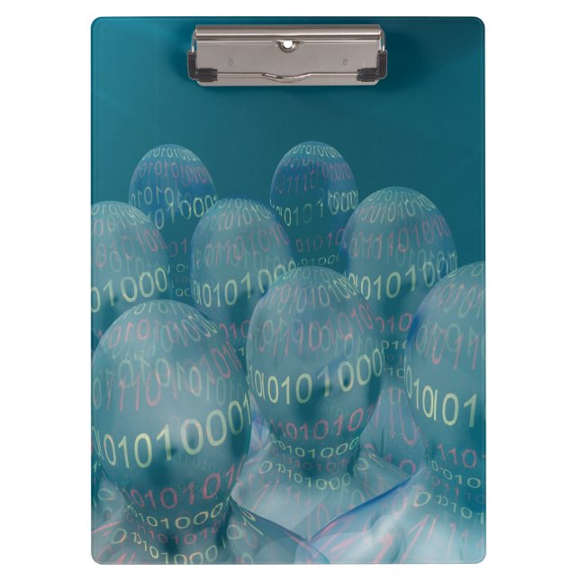 Pranchetas código binário, homem e comunicações digitais. (Frente)