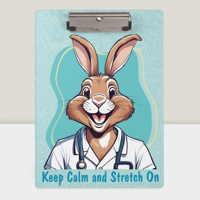 Pranchetas Coelho Bonito presente para Médicos Terapistas Fís (Cute Rabbit Gifts for Physical Therapists Doctors)