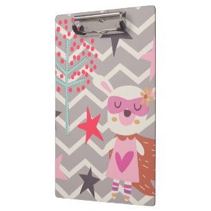 Pranchetas Coelho do super-herói da menina