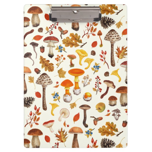 Pranchetas Cogumelos selvagens sobre a cor branca (Frente)