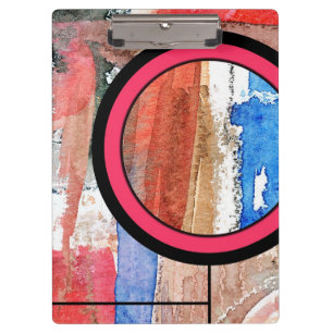Pranchetas colagem da arte abstracta, meios mistos e aguarela