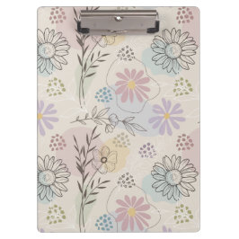 Pranchetas Colagem de Flores Silvestres Pastel – Geométrico F