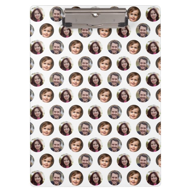 Pranchetas Colagem de Fotografias de 3 Membros da Família (Frente)