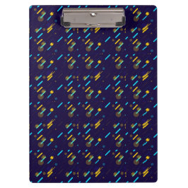Pranchetas Colorful clipboard featuring a dark blue backgroun
