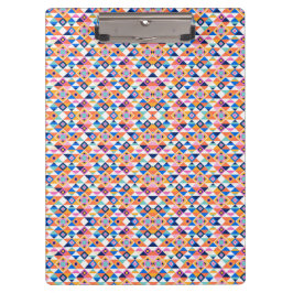 Pranchetas Colorful clipboard with geometric pattern