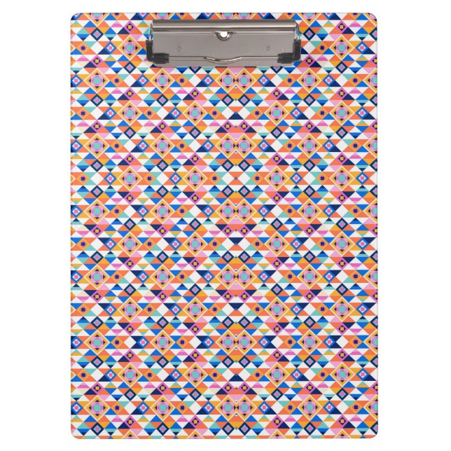 Pranchetas Colorful clipboard with geometric pattern (Frente)