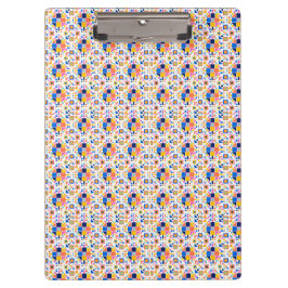Pranchetas Colorful clipboard with geometric pattern 
