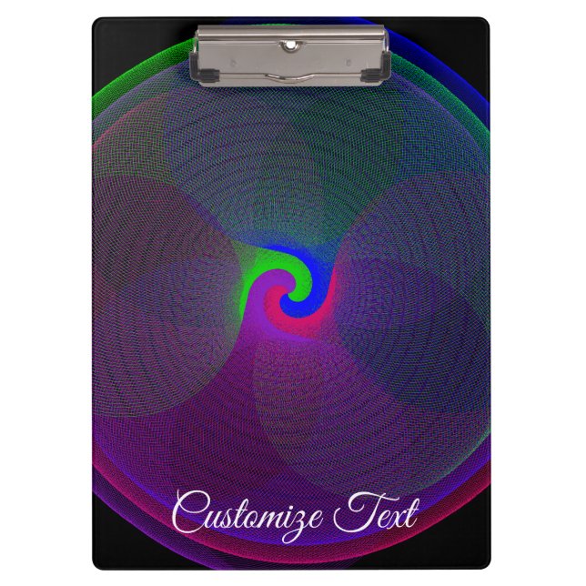 Pranchetas Colorful Fused Center Geometric Clipboard (Frente)