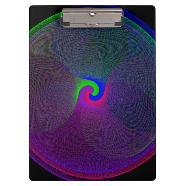 Pranchetas Colorful Fused Center Geometric Clipboard (Frente)