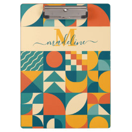 Pranchetas Colorida Geométrica Retroativa Personalizada