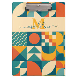 Pranchetas Colorida Geométrica Retroativa Personalizada