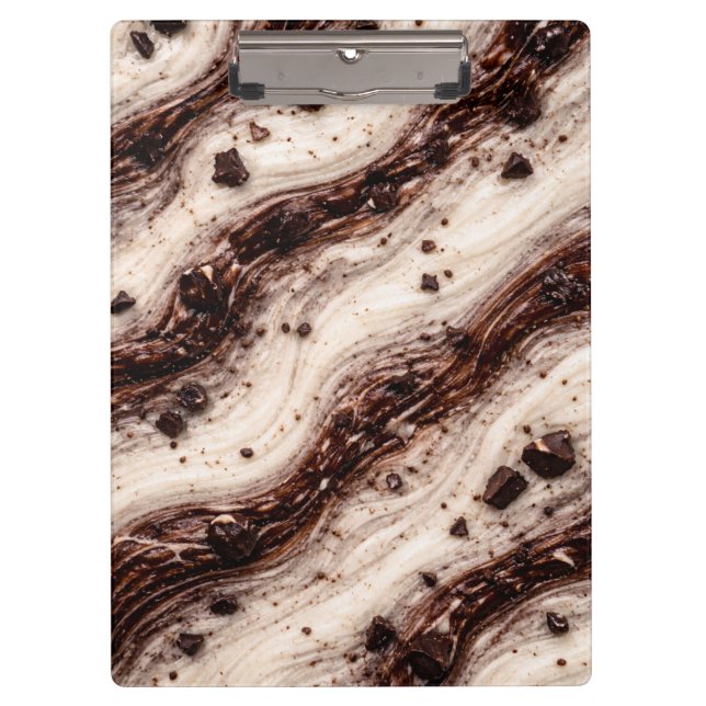 Pranchetas Cookies and Cream Milkshake Marble Texture Design (Frente)