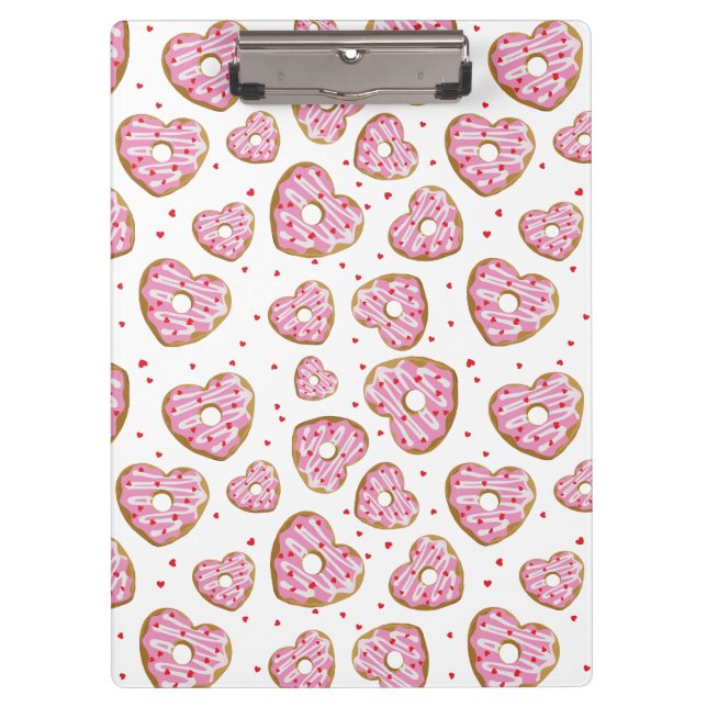 Pranchetas Cookies de Coração Rosa Bonitos (Frente)