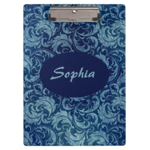 Pranchetas Cor damasco Elegante Blue Vintage