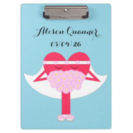 Pranchetas Coração Casando-se com Noivado