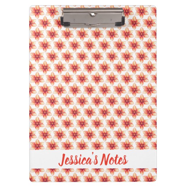 Pranchetas Coral Suave Contemporâneo Floral (Frente)