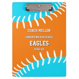 Pranchetas cores de qualquer time beisebol softball w nome do