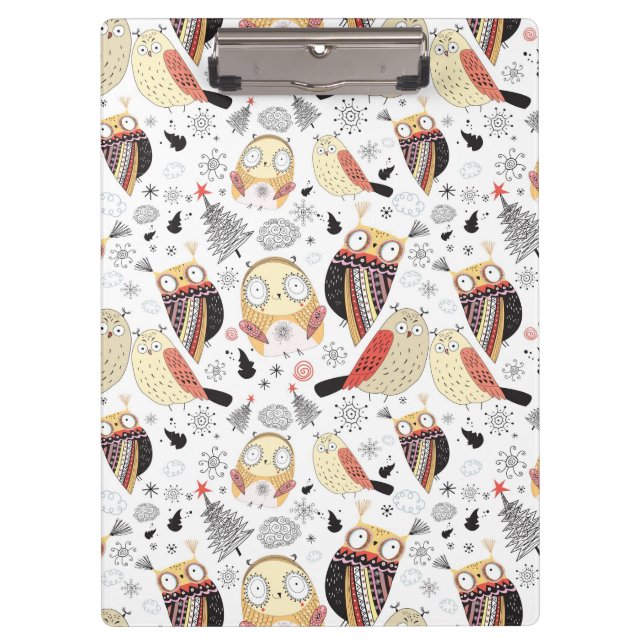 Pranchetas Coruja engraçada da textura (Frente)