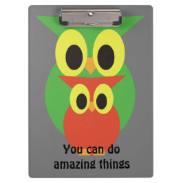 Pranchetas Corujas Verde e Vermelho