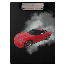 Pranchetas Corveta Vermelha com fundo removível com fumaça de