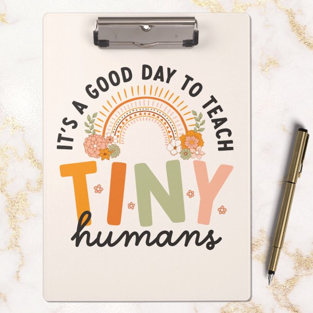 Pranchetas Cota de Professores da Pré-escola de Boho Retro (In situ marble)