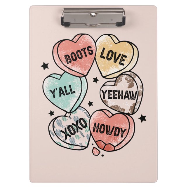 Pranchetas Cowboy Love - Western Hearts (Frente)