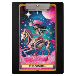 Pranchetas Cowgirl Tarot Esqueleto – Esqueleto Western Único