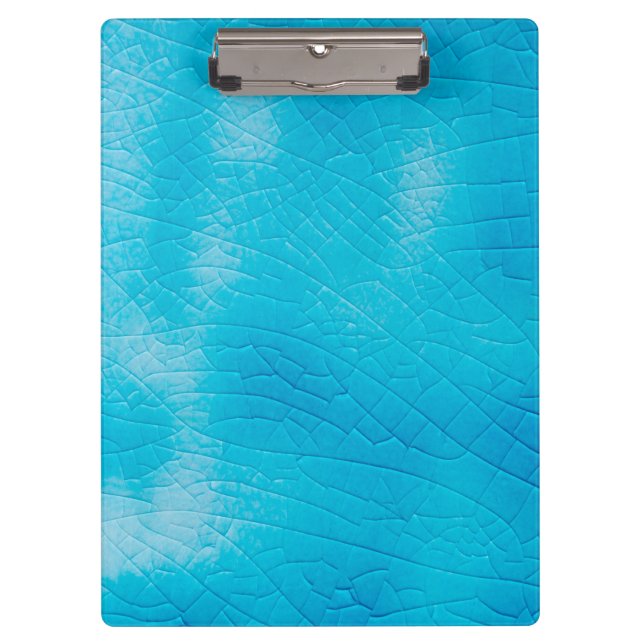 Pranchetas Craquelure de porcelana turquesa com vidros de fen (Frente)