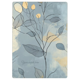 Pranchetas Create Your Own Deep Blue Floral Minimalist