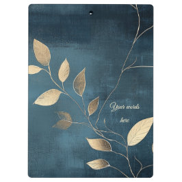 Pranchetas Create Your Own Elegant Blue & Gold Minimalist