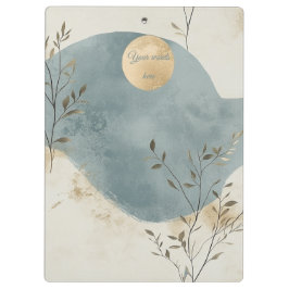 Pranchetas Create Your Own Golden Moon Floral Minimalist