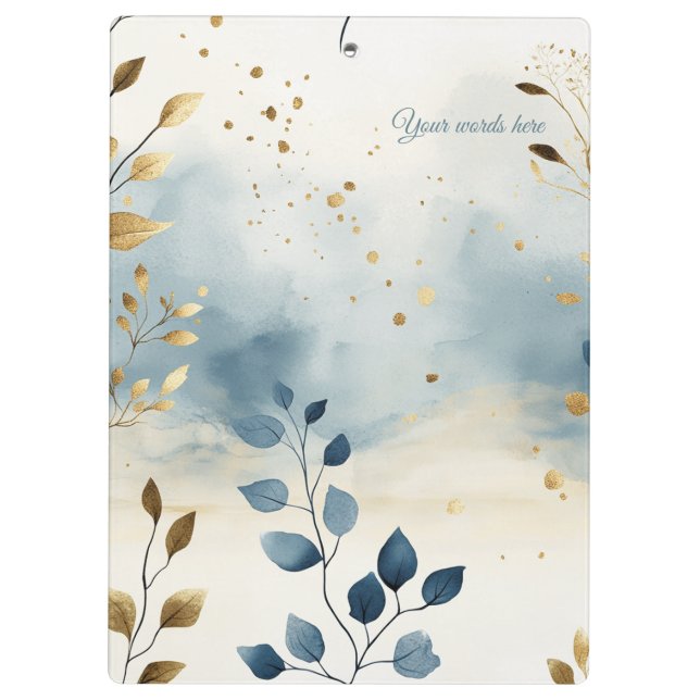 Pranchetas Create Your Own Golden Summer Leaves Minimalist (Verso)