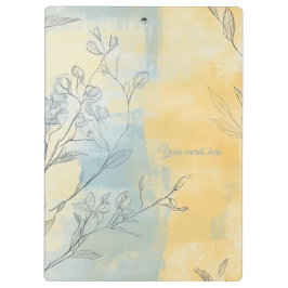 Pranchetas Create Your Own Misty Sunshine Floral Minimalist