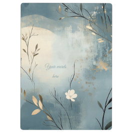 Pranchetas Create Your Own Summer Blue Floral Minimalist