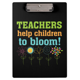 Pranchetas Crianças da ajuda dos professores a florescer