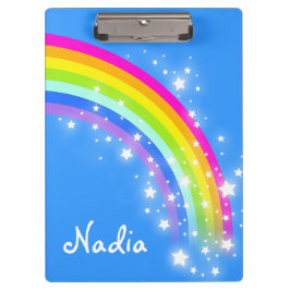 Pranchetas Crianças estrelas do arco-íris céu azul chamado pr