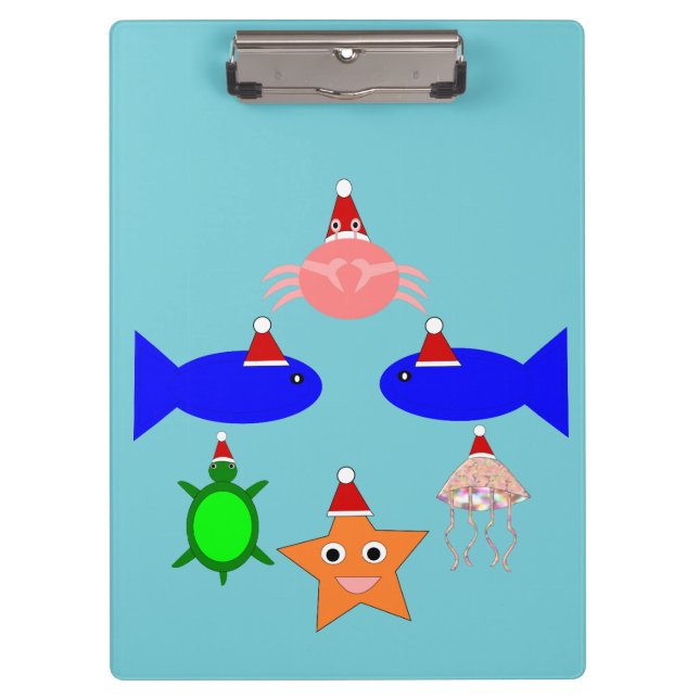 Pranchetas Criaturas do Mar de Natal (Frente)