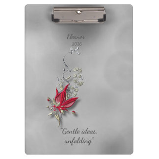 Pranchetas 	Crimson Butterfly Bloom clipboard 