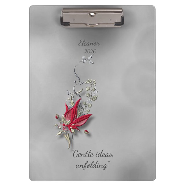 Pranchetas 	Crimson Butterfly Bloom clipboard  (Frente)