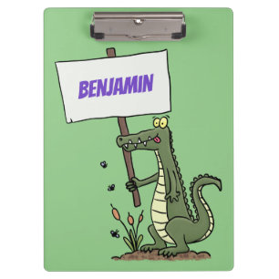 Pranchetas Crocodilo engraçado, alinhador com cartoon