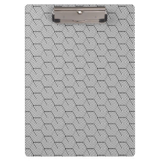 Pranchetas Cubo de Linha de Padrão Preto Geometria Simples