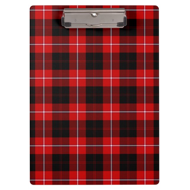 Pranchetas Cunningham Tartan Red Xadrez Negra (Frente)