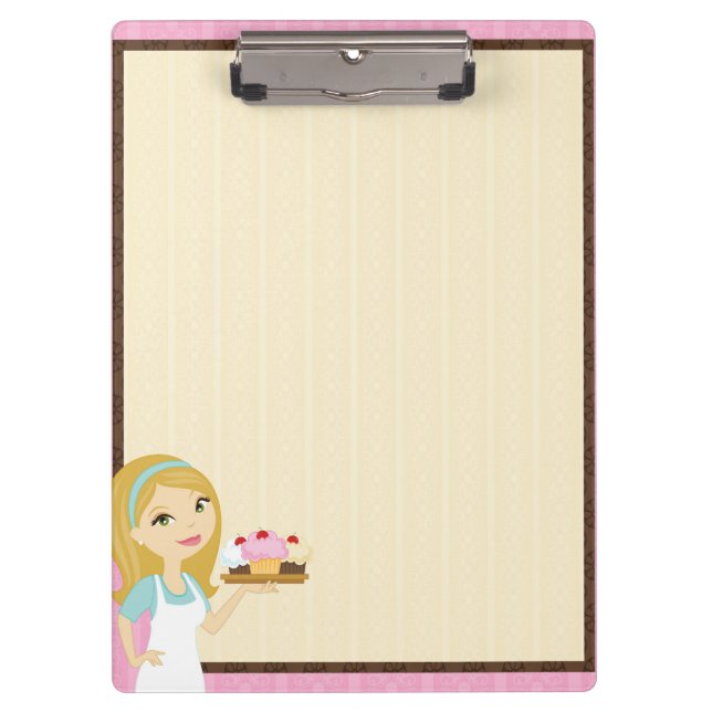 Pranchetas Cupcake Baker Louro D12 Área de Transferência 3 (Frente)
