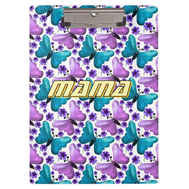 Pranchetas Custom and personalized butterfly floral  (Frente)