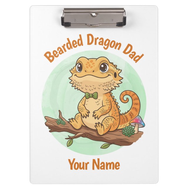 Pranchetas Custom Bearded Dragon Dad Clipboard (Frente)